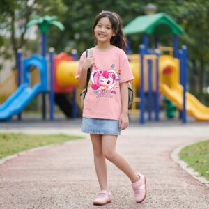 giày thể thao cho bé gái màu hồng