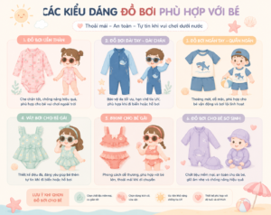 các kiểu dáng đồ bơi trẻ em