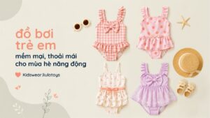 đồ bơi trẻ em mềm mại, thoải mái cho mùa hè năng động bìa