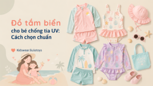 Đồ tắm biển cho bé chống tia UV: Cách chọn chuẩn