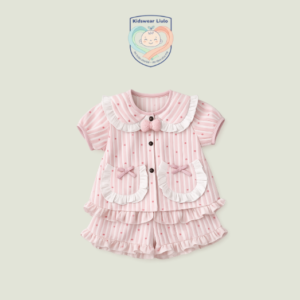 Bộ Pijama trẻ em phối bèo dễ thương BL01