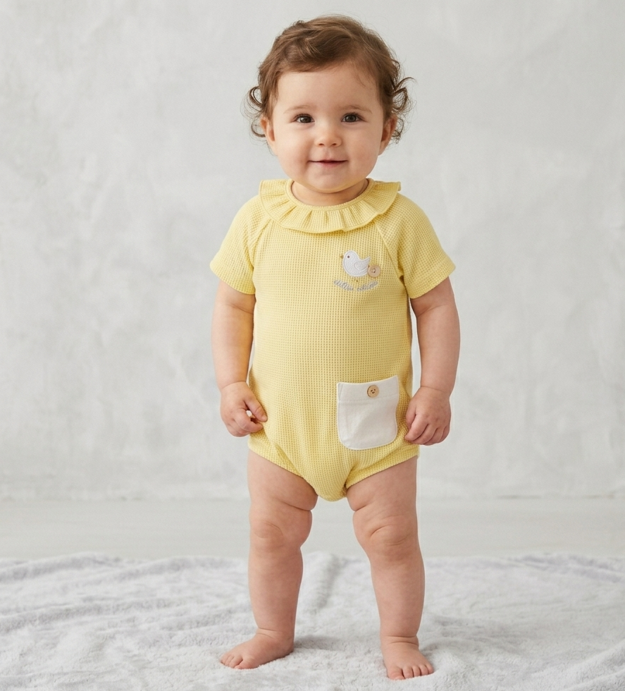 Bộ bodysuit nữ cho trẻ liền quần từ 0-12 tháng