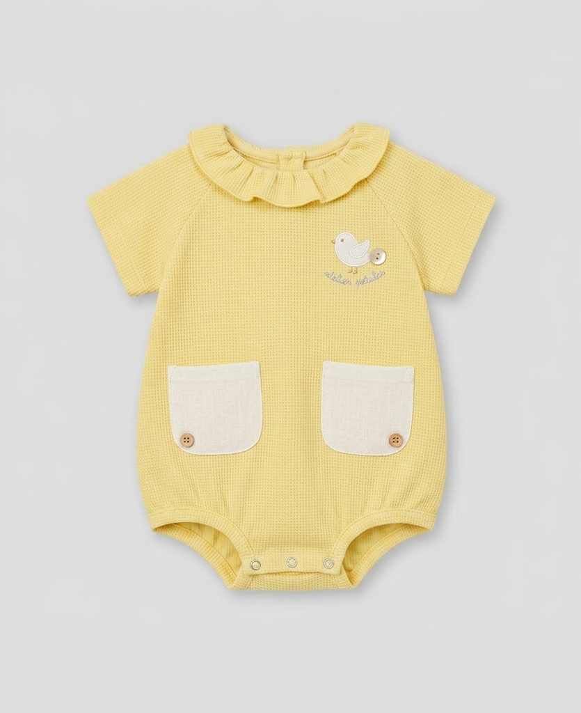 Bộ bodysuit nữ cho trẻ liền quần từ 0-12 tháng
